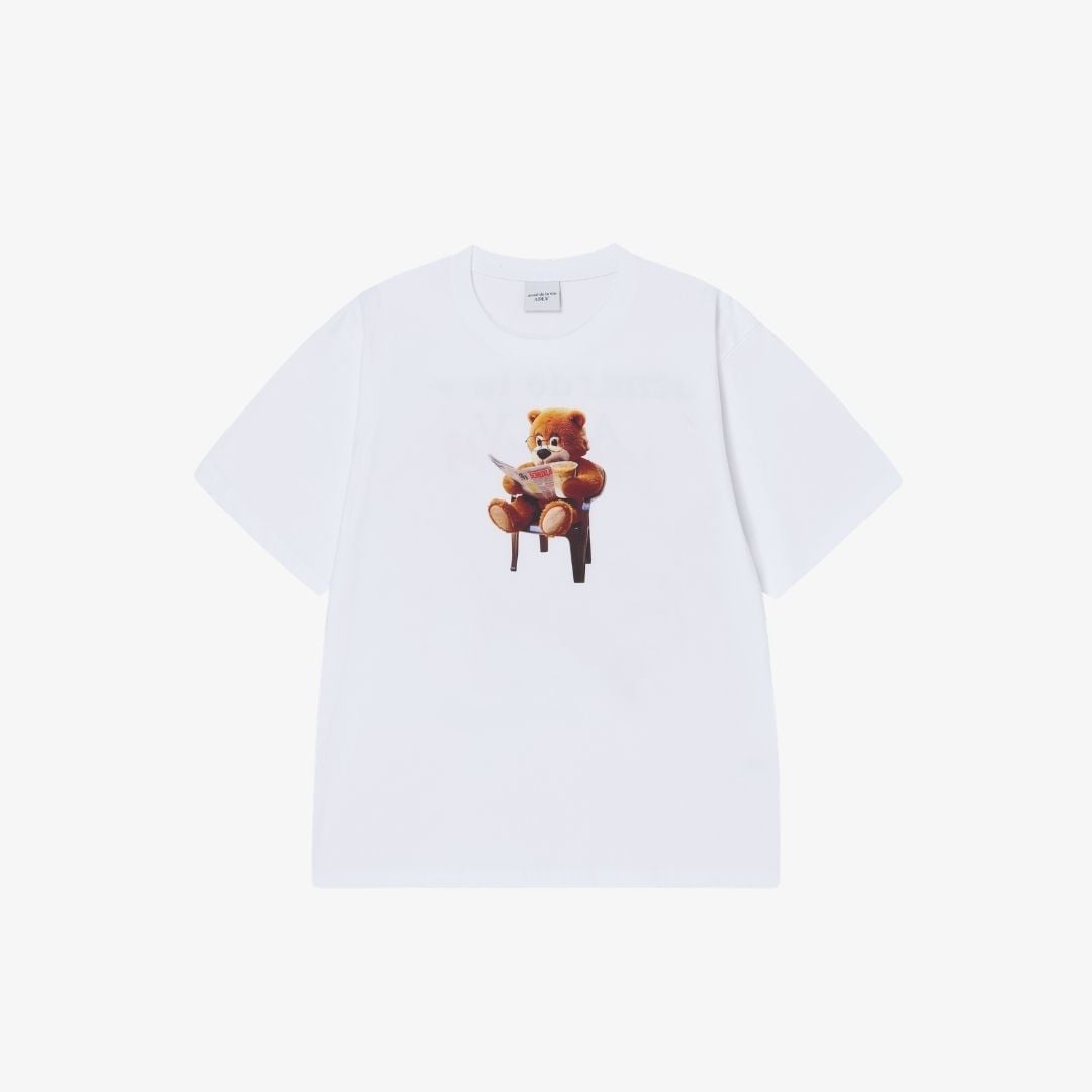 Áo thun AC bear X café đọc báo