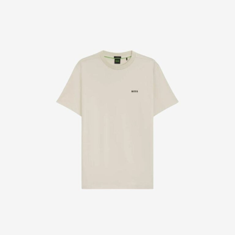 Áo thun dáng regular fit cotton với logo tương phản