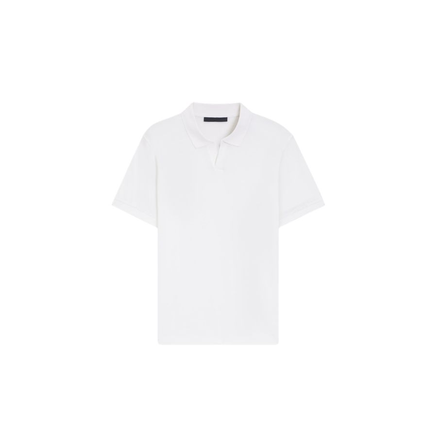 Áo polo bằng cotton pha lụa