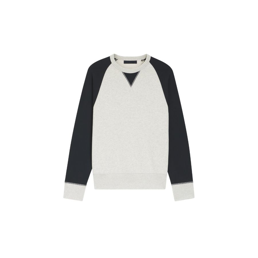 Áo len cotton phối màu color-block