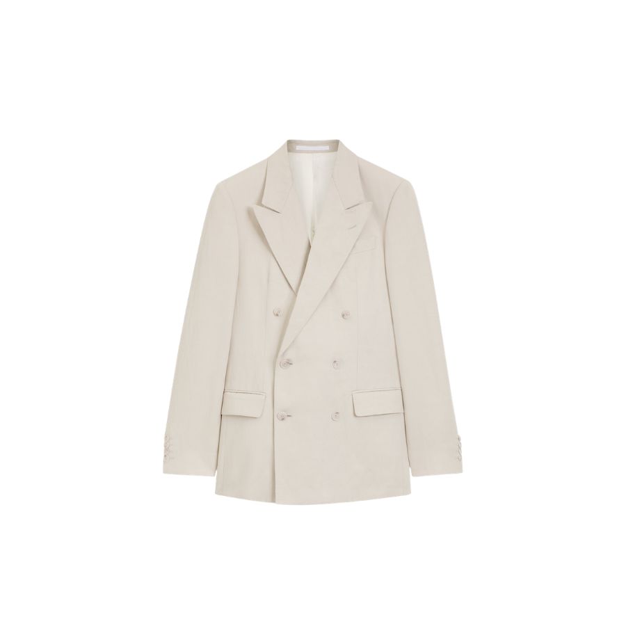 Áo blazer dáng ôm với họa tiết micro