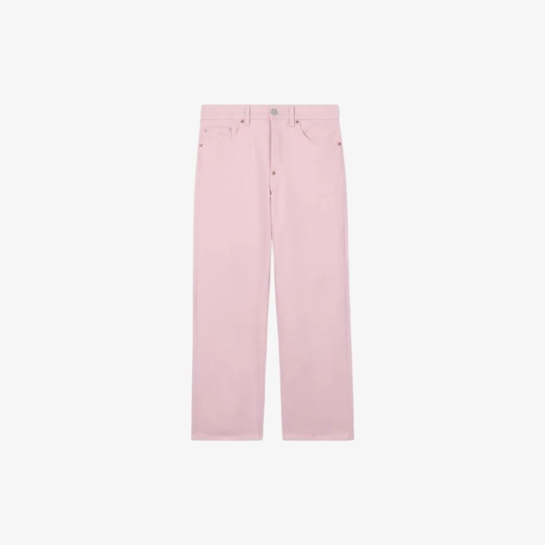 Quần jeans ống đứng chất liệu denim Nhật Bản