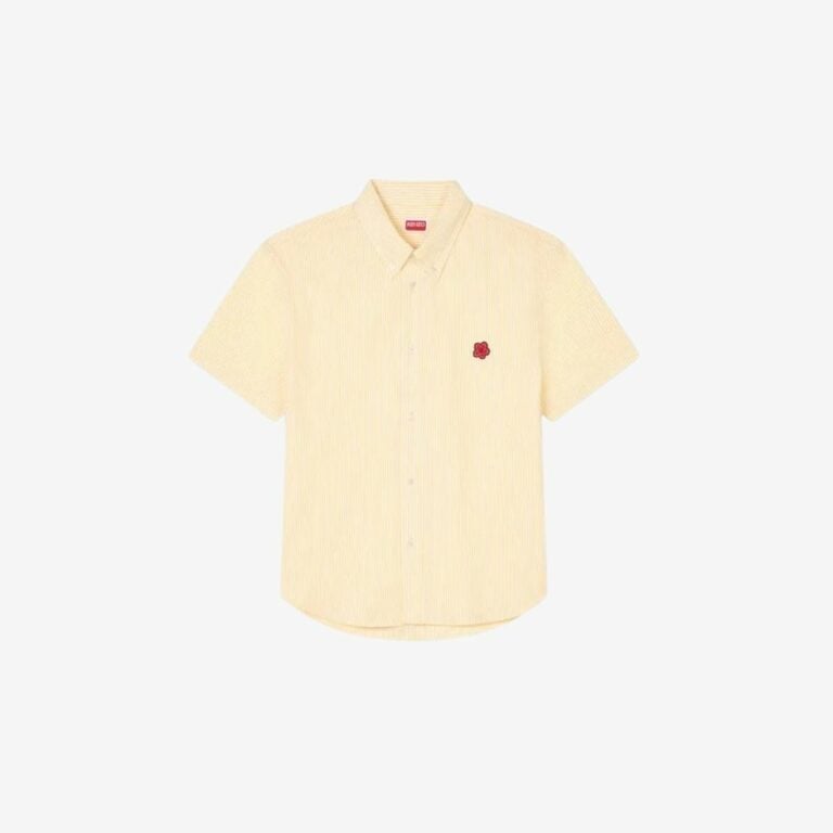 Áo sơ mi ngắn tay KENZO Boke Flower chất liệu seersucker cotton