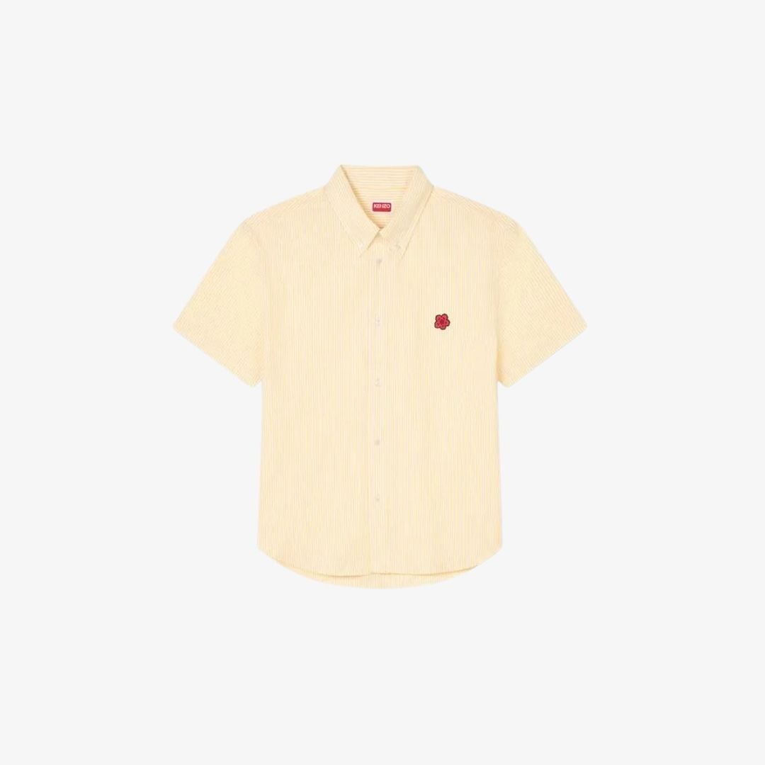 Áo sơ mi ngắn tay KENZO Boke Flower chất liệu seersucker cotton
