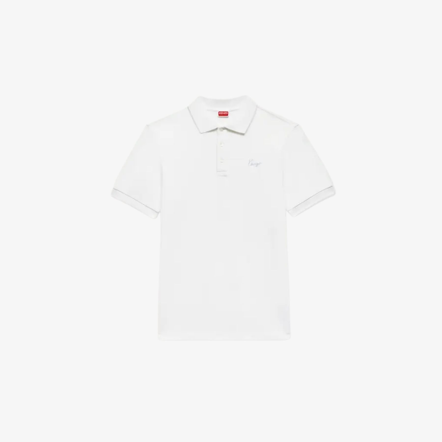 Áo polo dáng ôm thêu Kenzo Signature vải cotton