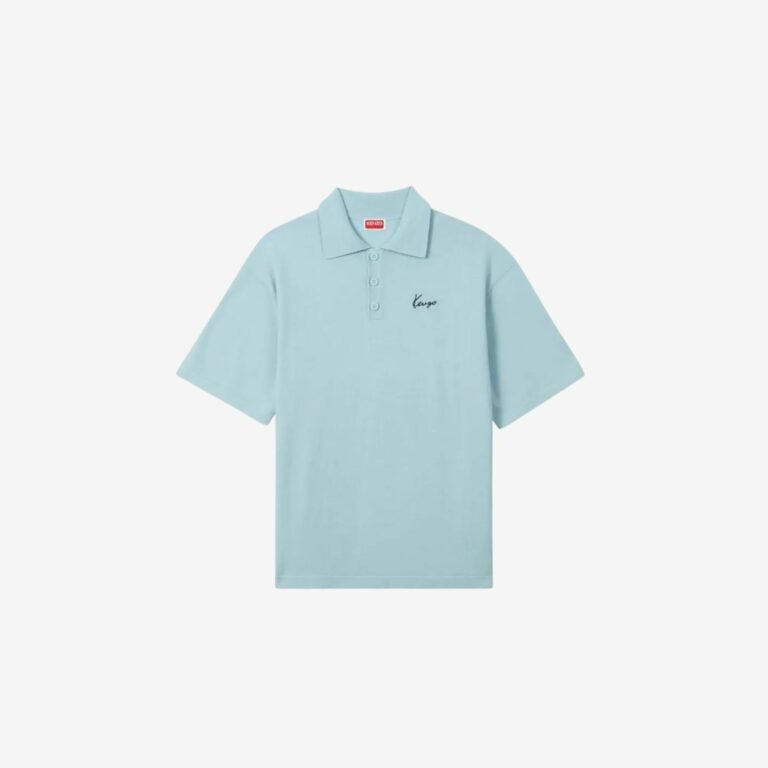 Áo polo thêu Kenzo Signature len merino