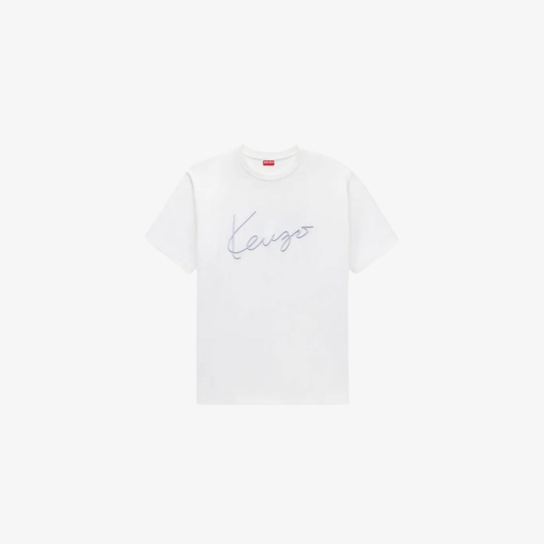 Áo thun nam thêu Kenzo Signature đằng trước vải cotton