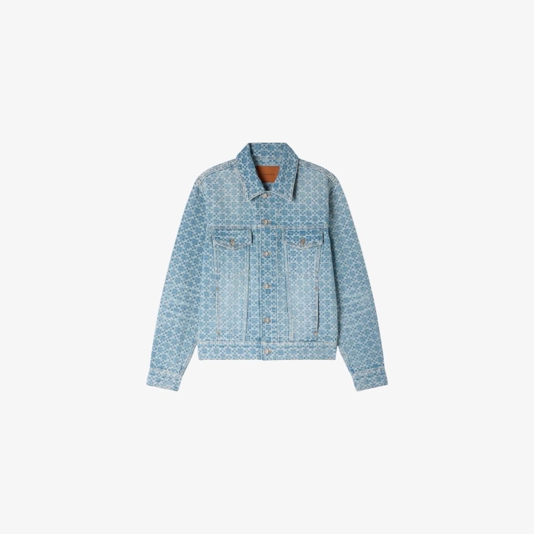 Áo khoác denim nhám Trucker Square Cross