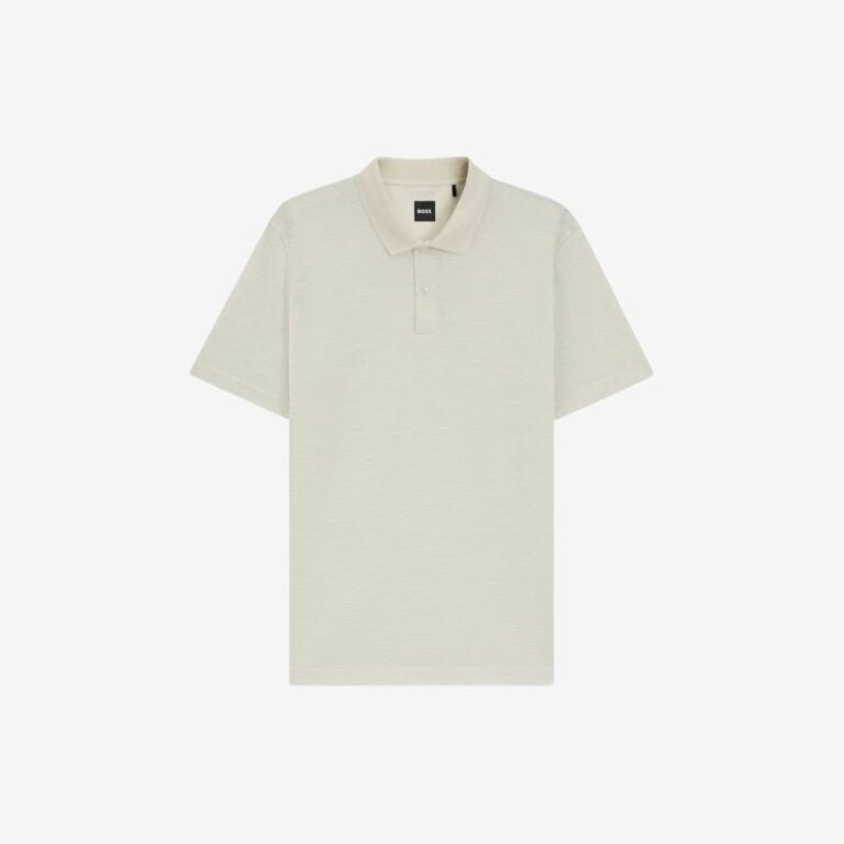 Áo polo cotton mercerized họa tiết jacquard