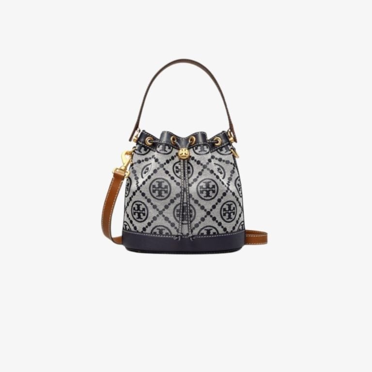 Túi Bucket T Monogram Jacquard