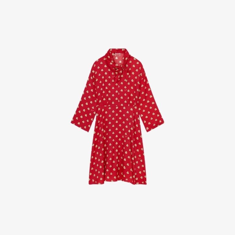 Đầm Midi Dài Kenzo Teddy Flower