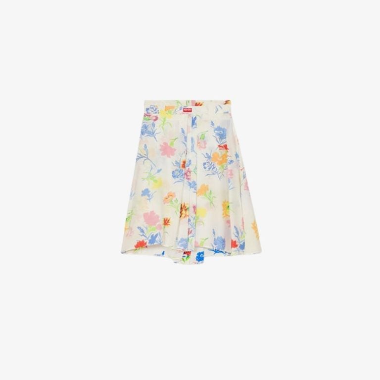 Chân Váy Xếp Ly Kenzo Drawn Flowers