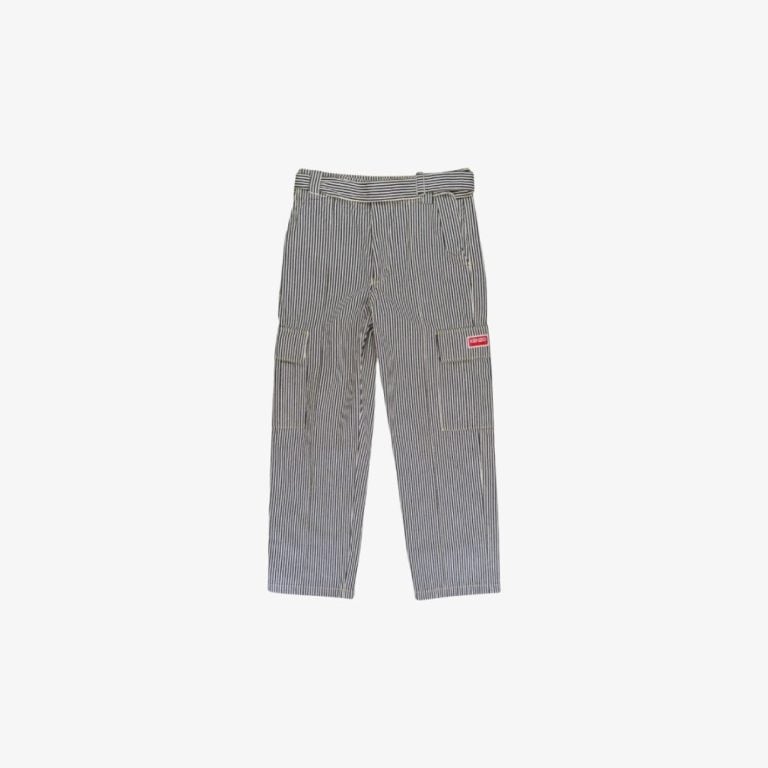 Quần Jeans Kẻ Sọc Ống Đứng Unisex