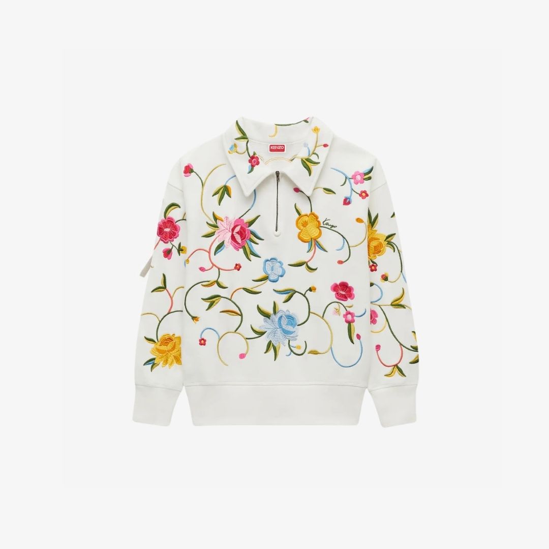 Áo nỉ cổ kéo khóa KENZO Wildflower