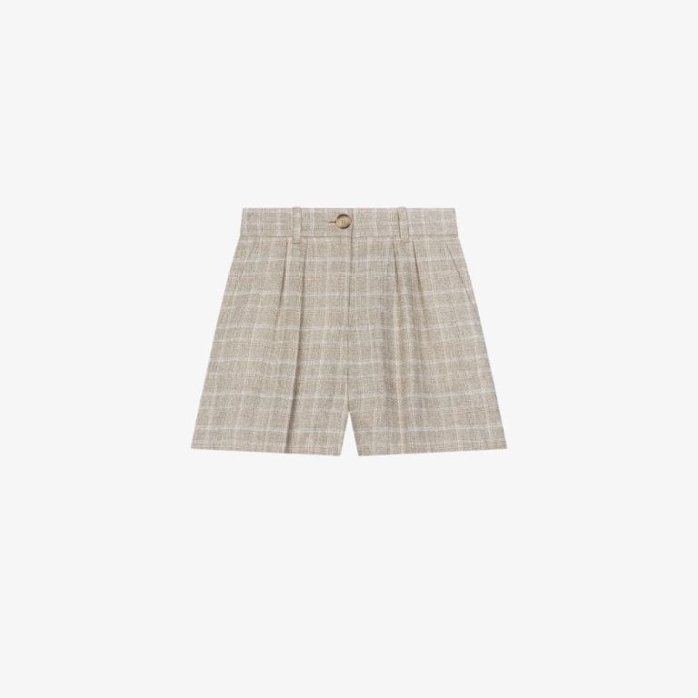 Quần Short Linen Kẻ