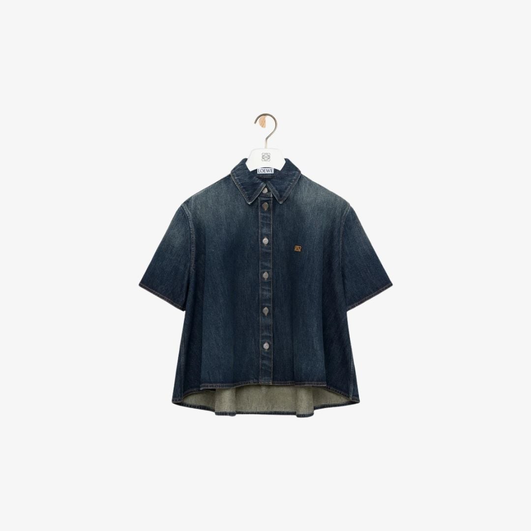 Áo sơ mi denim tay ngắn