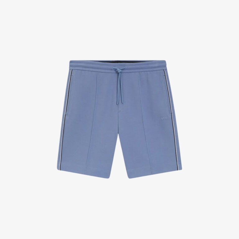 Quần short cotton chi tiết kẻ viền