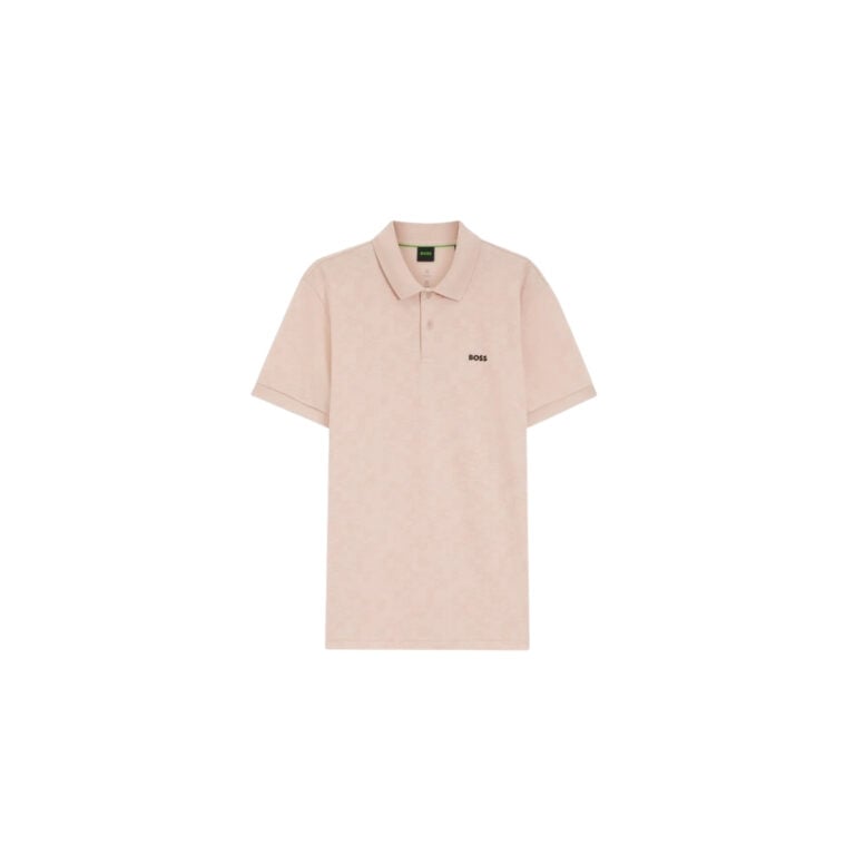 Áo Polo vải Piqué cotton in họa tiết toàn thân