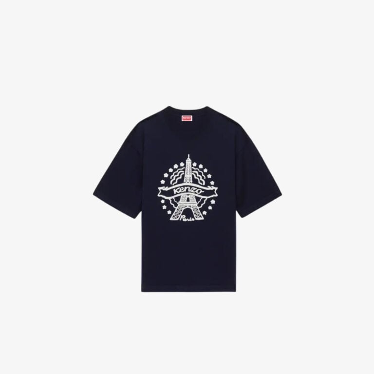 Áo thun thêu tháp Eiffel bằng len KENZO