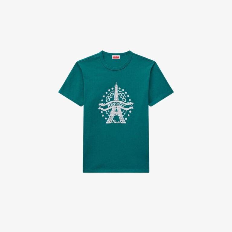 Áo thun cotton dáng ôm tháp Eiffel KENZO