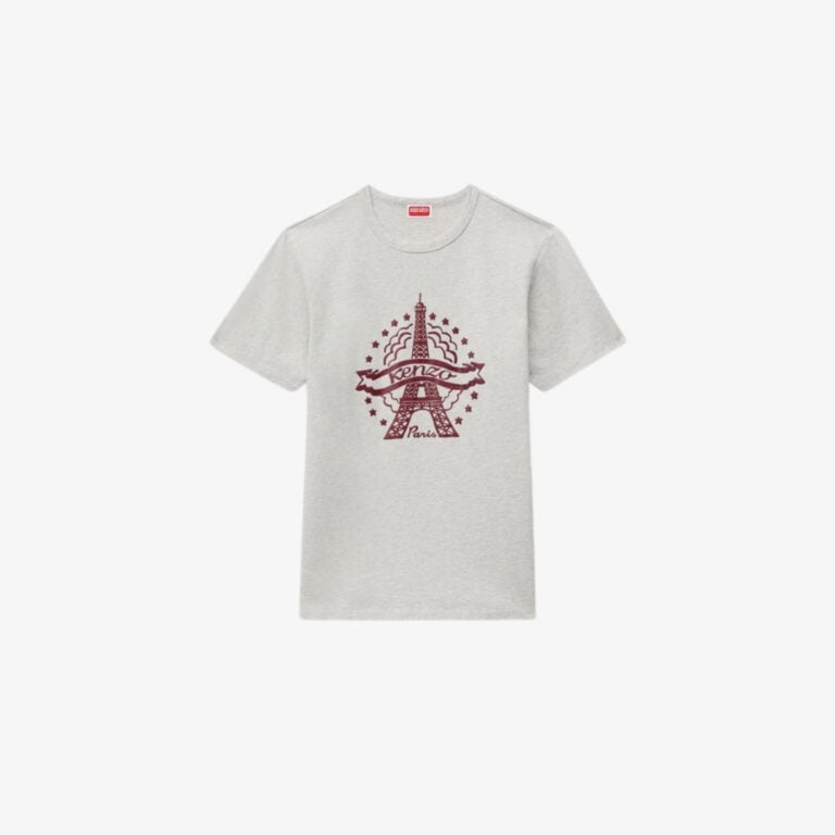 Áo thun cotton dáng ôm tháp Eiffel KENZO