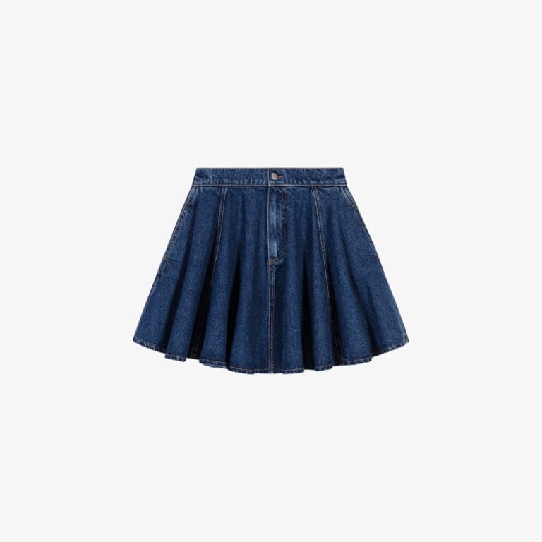 Chân váy xòe denim
