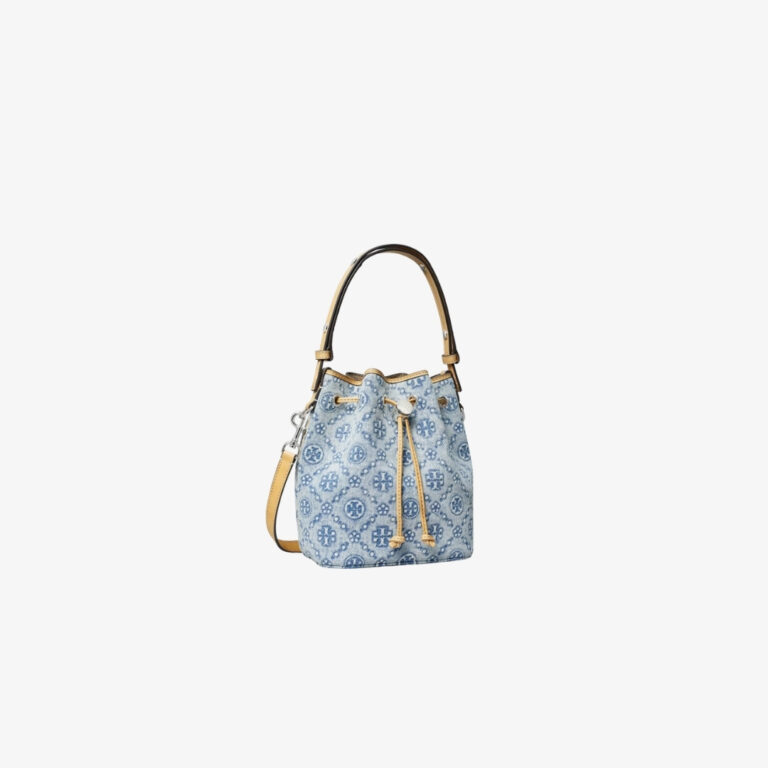 Túi T Monogram Denim Mini Bucket Bag