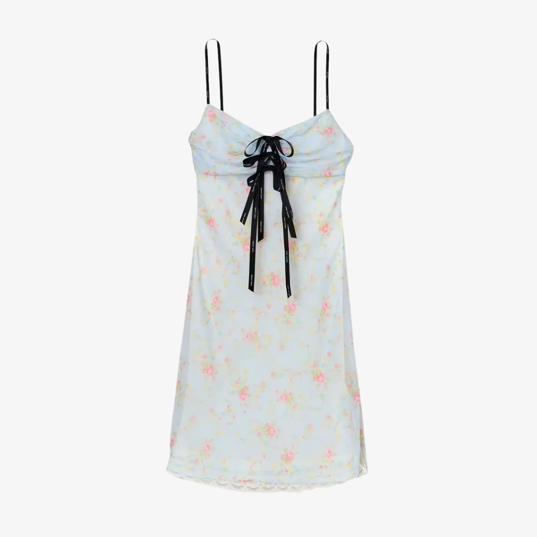 Váy Blurred Floral Slip
