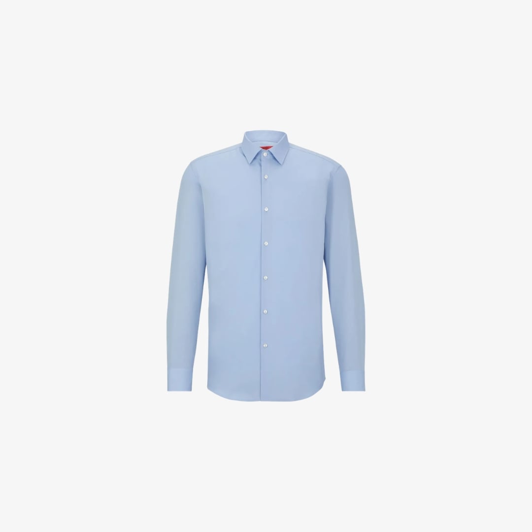 Sơ mi dáng ôm vải poplin cotton