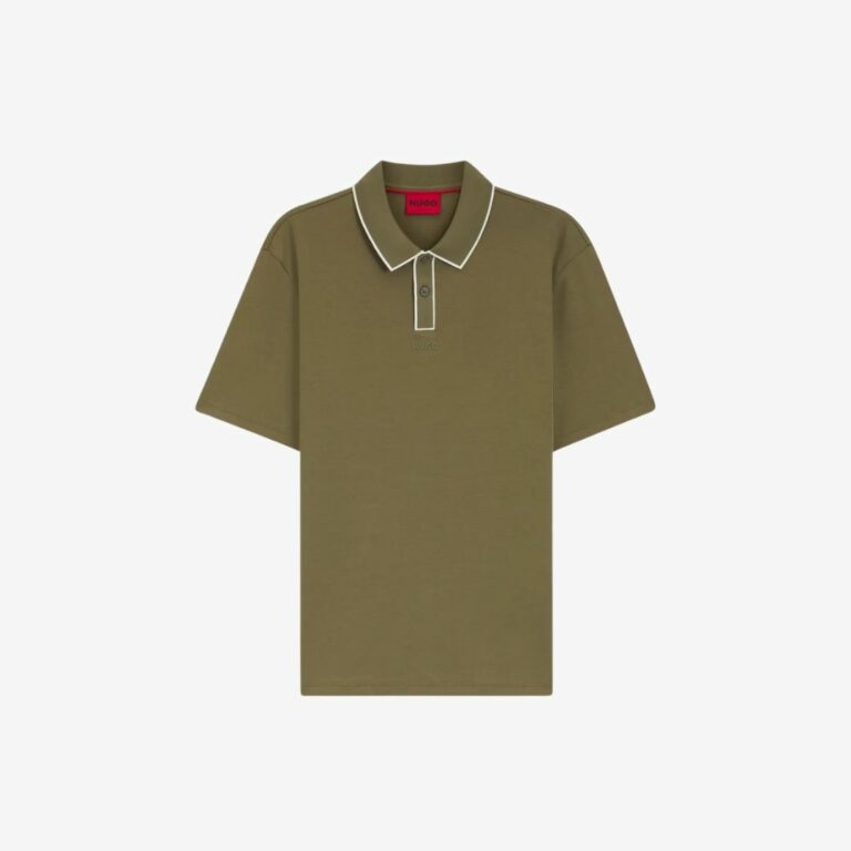 Áo polo chất liệu cotton jersey với viền tương phản