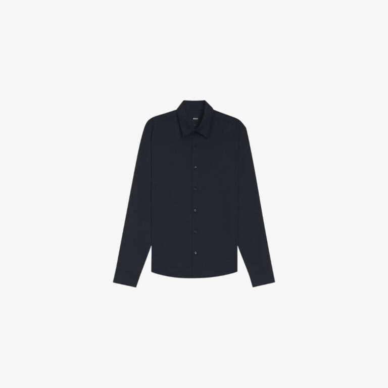 Áo sơ mi dáng slim-fit, co giãn tốt, jersey