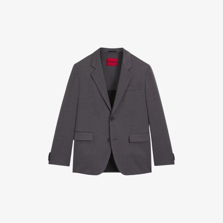 Áo khoác modern-fit kẻ caro, vải co giãn