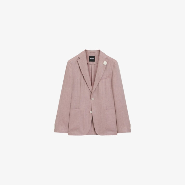 Áo blazer linen pha dáng slim fit, có thể giặt máy
