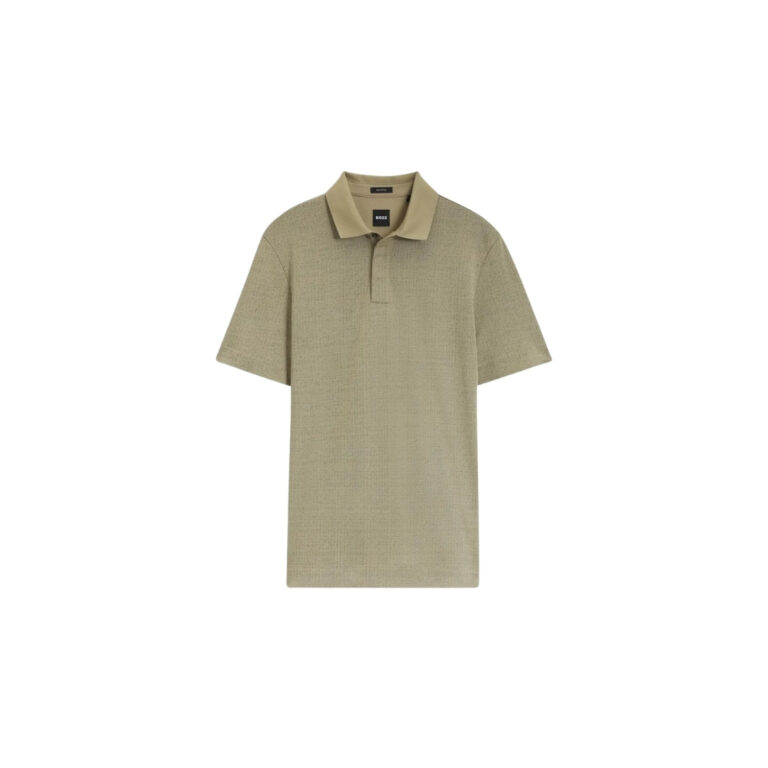 Áo polo cotton jacquard hai tông màu