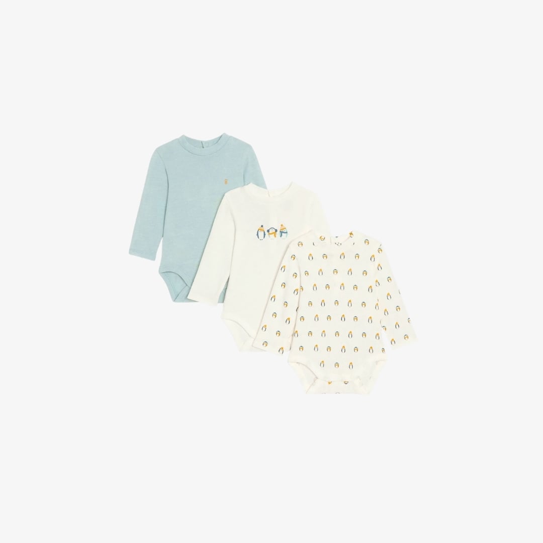 Mua Thêm Giảm Thêm - Ưu đãi đến 30% nhiều sản phẩm mới 51 Bodysuit cổ cao trắng họa tiết chim cánh cụt