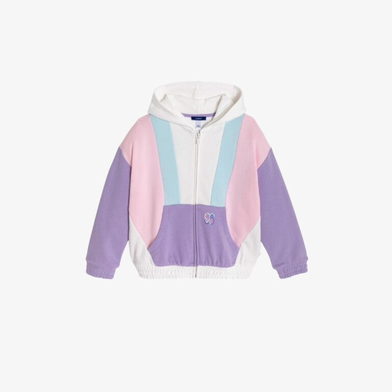 Áo hoodie zip phối nhiều màu