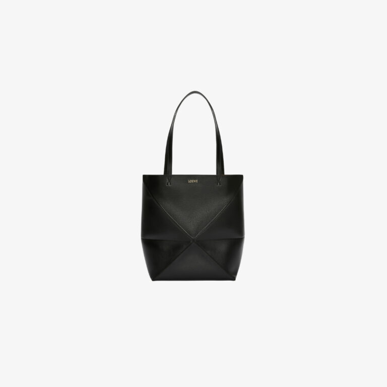 Túi tote Puzzle Fold bằng da bê cỡ vừa
