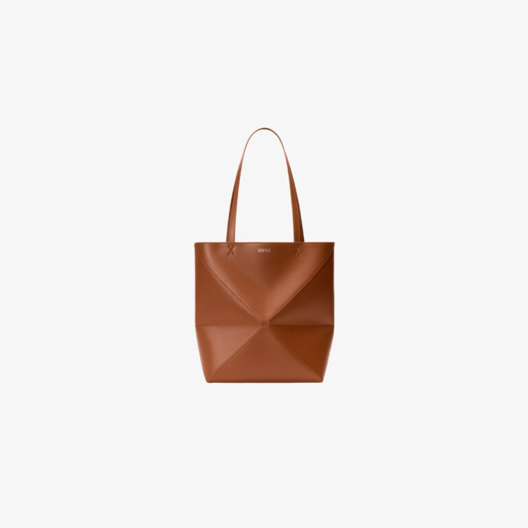 Túi tote Puzzle Fold cỡ vừa bằng da bê