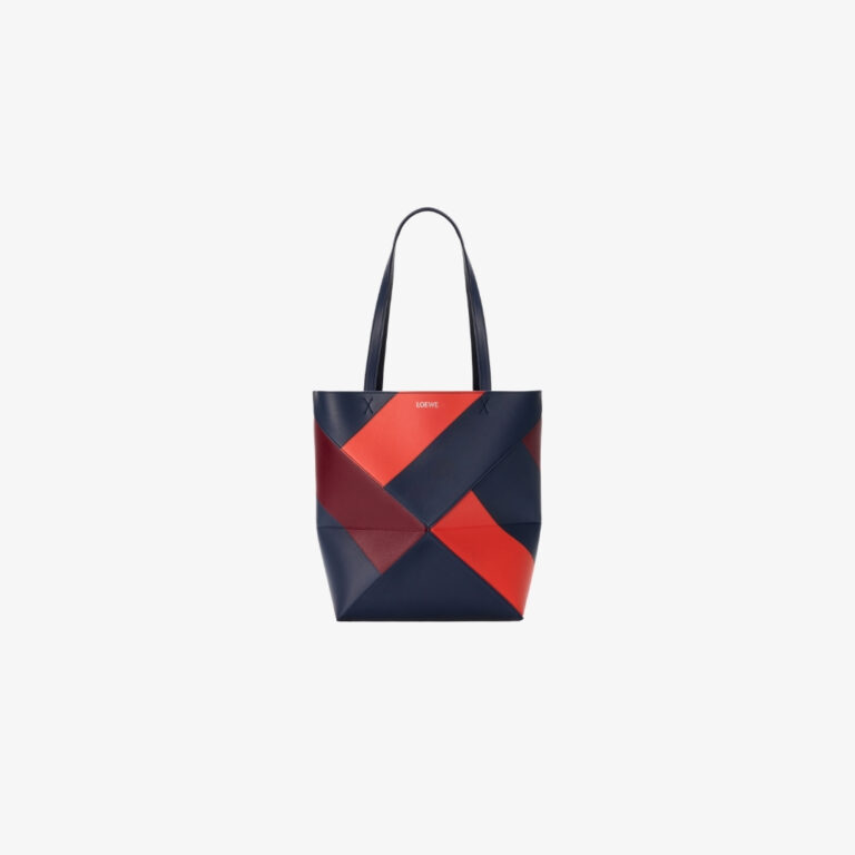 Túi tote Puzzle Fold cỡ vừa bằng da bê