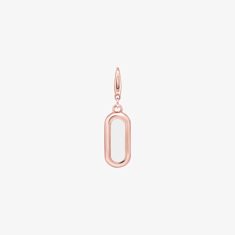 Charm Oval Aura Mạ vàng hồng