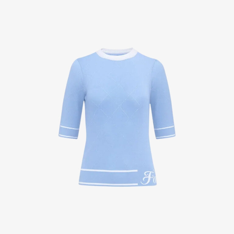 Áo Dia Pattern Round Neck Knit