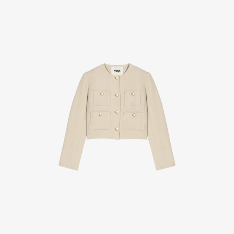 Áo khoác ngắn pha linen
