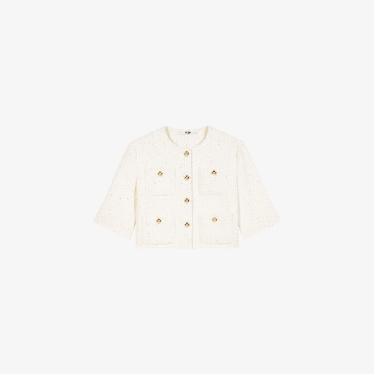 Áo khoác tweed cộc tay