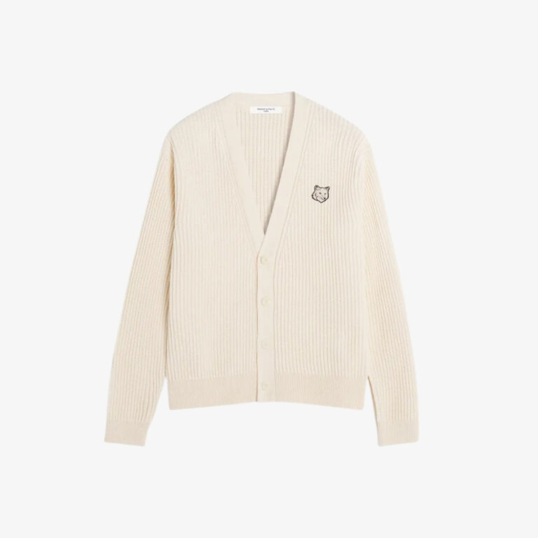 Áo cardigan nam gân cotton Fox Head dáng Comfort