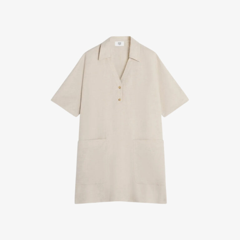 Đầm polo ngắn vải linen