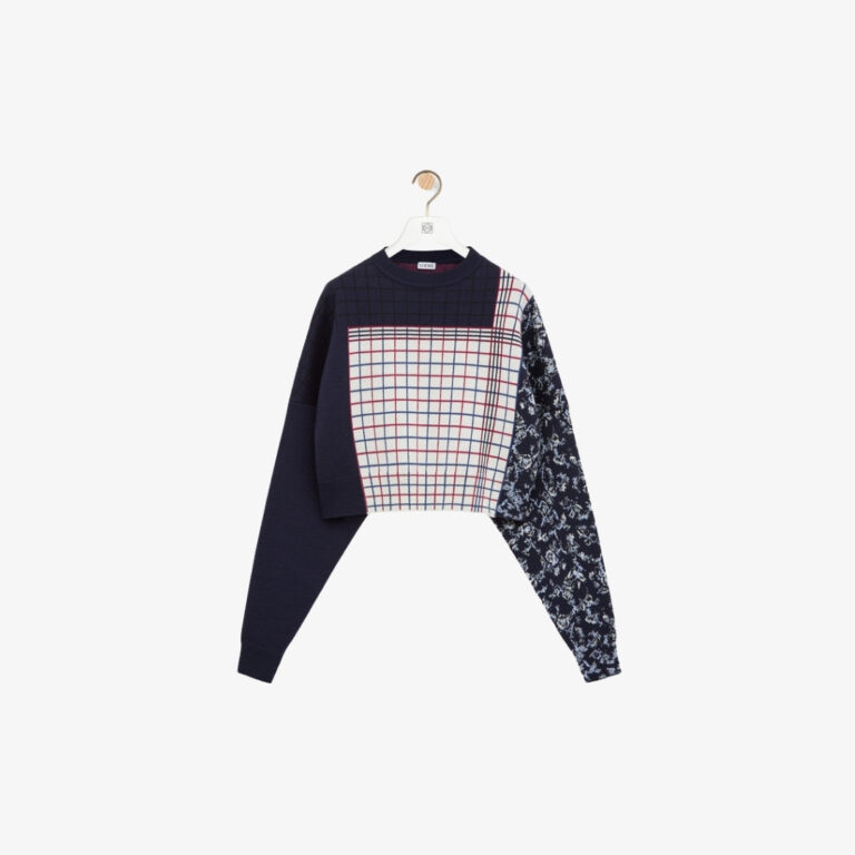 Áo len LOEWE x Cosima von Bonin hoạ tiết kẻ ô, hoa cỏ