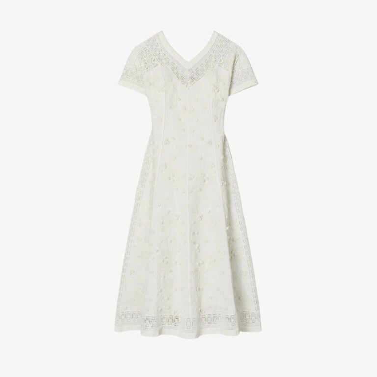 Váy Embroidered Linen Dress