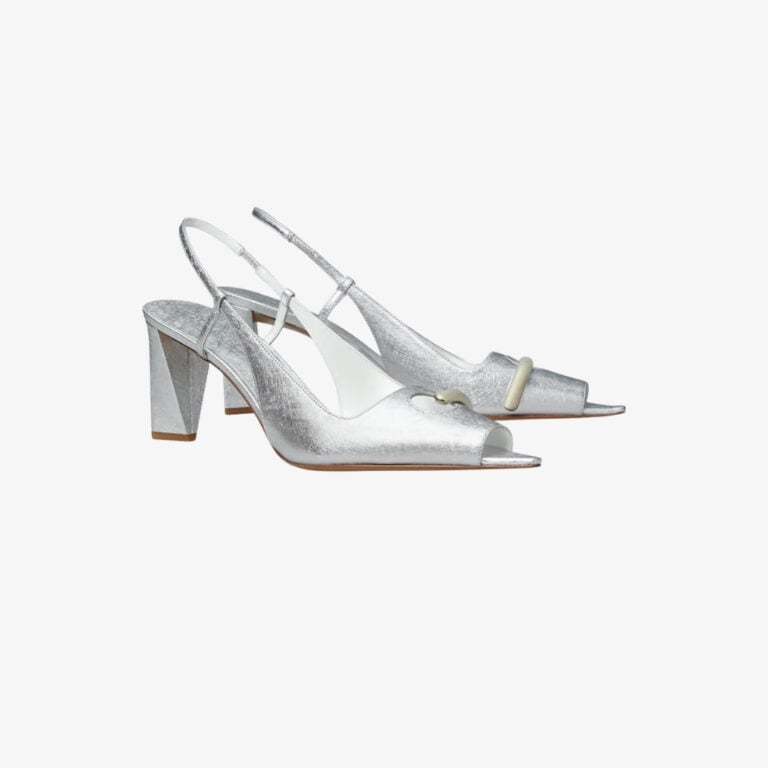 Giày Pierced Peep-Toe Slingback