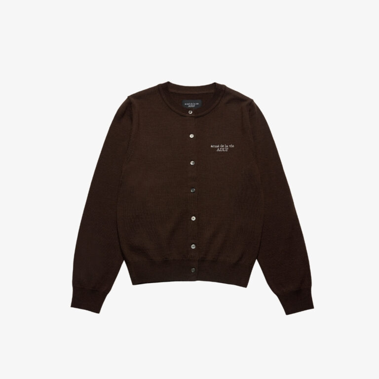 Áo Cardigan Woman Crew Neck Nâu Đậm