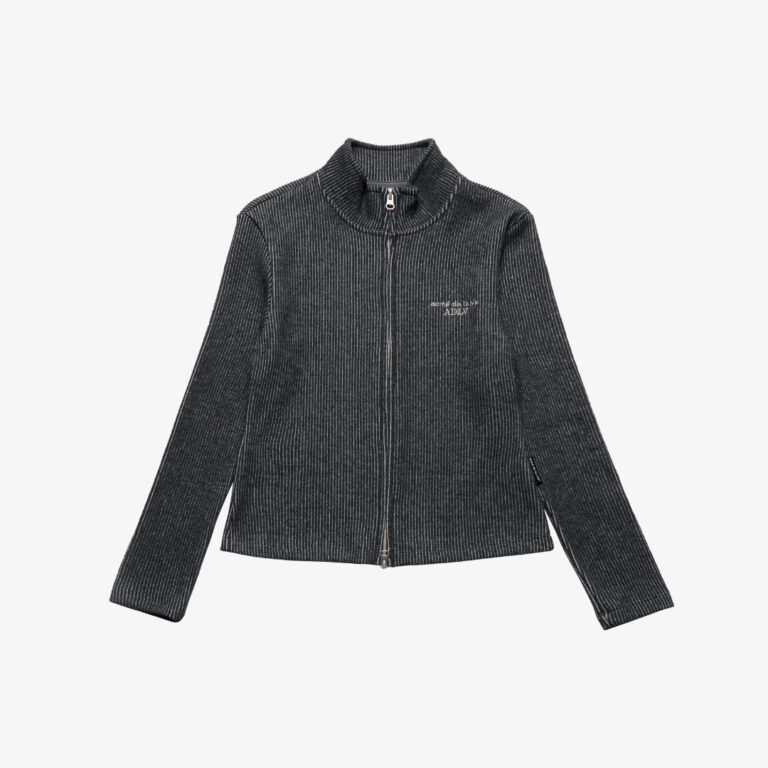 Áo Nỉ Woman Ribbed Crop Than Chì